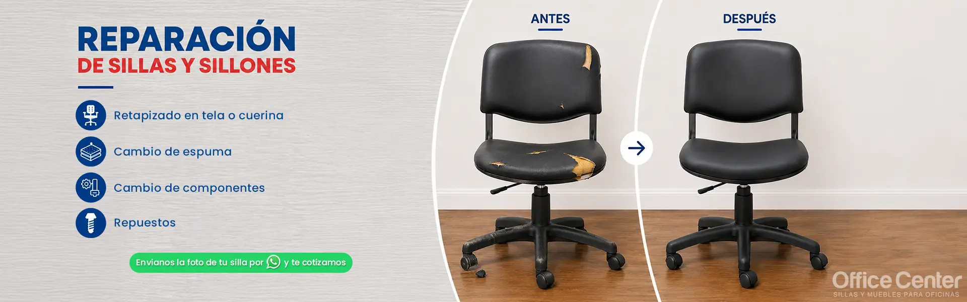 Reparación y tapizado de sillas y sillones